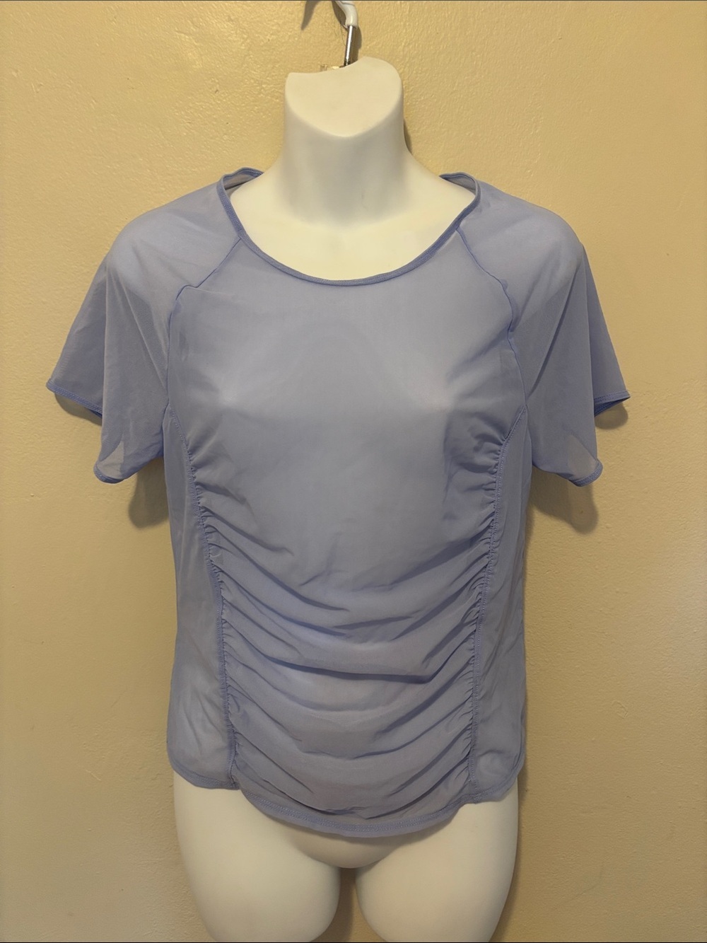 Victoria's Secret Lavender Ruched Short-Sleeve Top